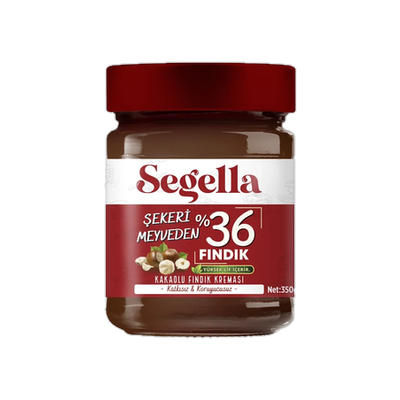 Segella Şekeri Meyveden %36 Kakaolu Fındık Kreması 350gr